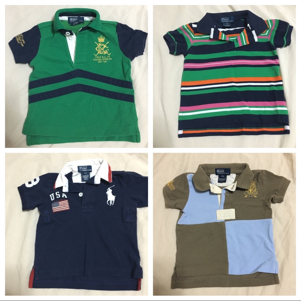 Bundle of 5 Ralph Lauren Polo shirts in 12m size